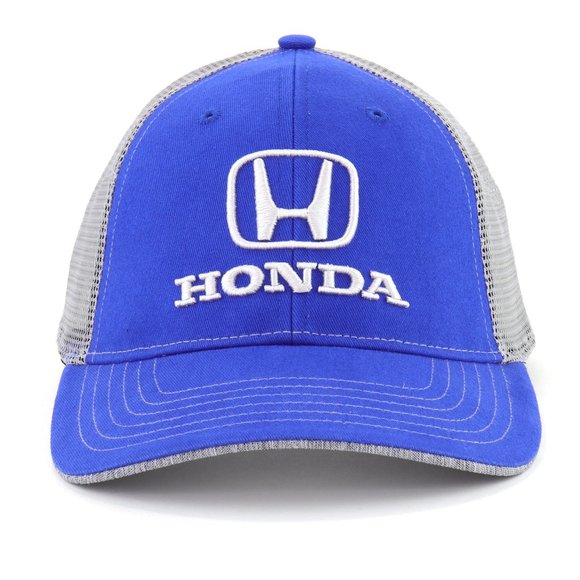 Honda Logo Embroidered Baseball Hat Blue Gray - Picture 1 of 5